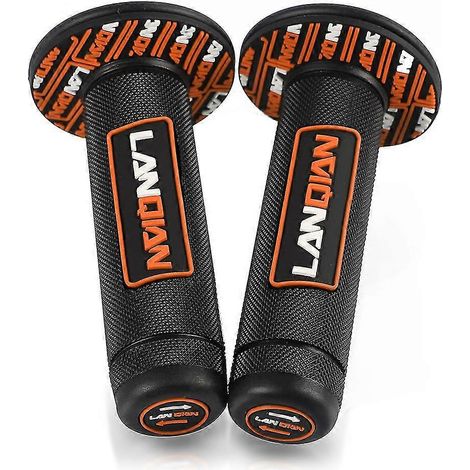 Poignées de guidon et leviers de frein et d'embrayage pivotants pour moto tout-terrain Suzuki DRZ400SM (2000-2017) - Orange (1/5)