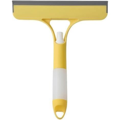 Glass Shower Door Wiper, Multifunction Tile Wiper with Spray Can, Yellow (1/5)
