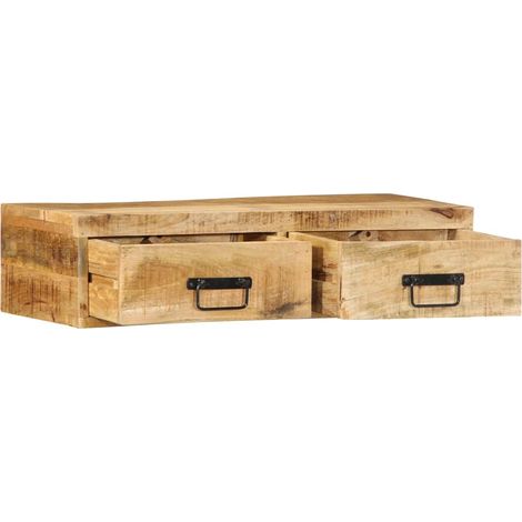Meuble TV,Banc TV,Armoire TV mural 80x30x19 cm bois massif de manguier brut CFW832801 (1/5)
