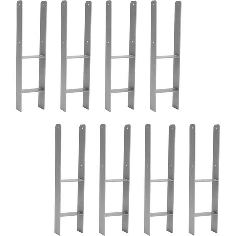 SWANEW Pfostenanker H-Anker H-Pfostenanker Pfostenträger Pfostenhalter 81mm 8 Stück