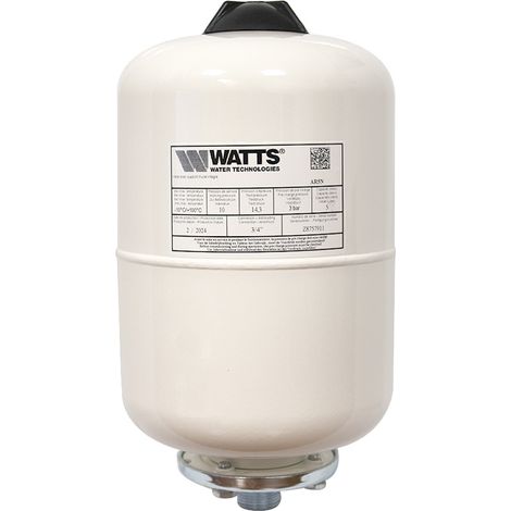 Watts – Vase d'expansion sanitaire 5L – Vessie interchangeable qualité alimentaire – Raccordement mâle 3/4" – Pression maxi 10 bars