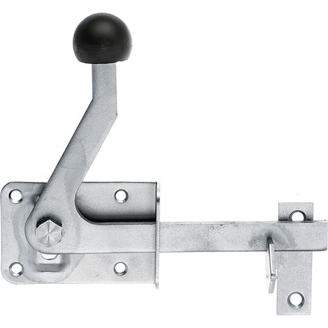 ALBERTS Gartentorfalle, Edelstahl, zusätzlich kugelgestrahlt, Platten Breite 80mm, Höhe 55mm (1/4)