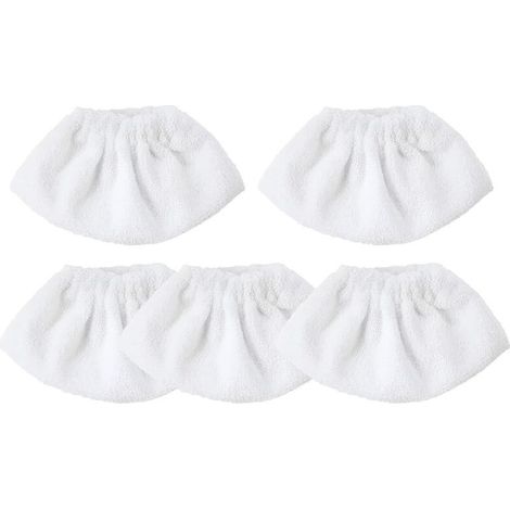 5 Pièces Bonnettes Microfibre,Lingettes Accessoire pour Nettoyeur à Vapeur, Compatibles avec la Majorité des Nettoyeurs à Vapeur,,Lavables et Réutilisables (1/4)