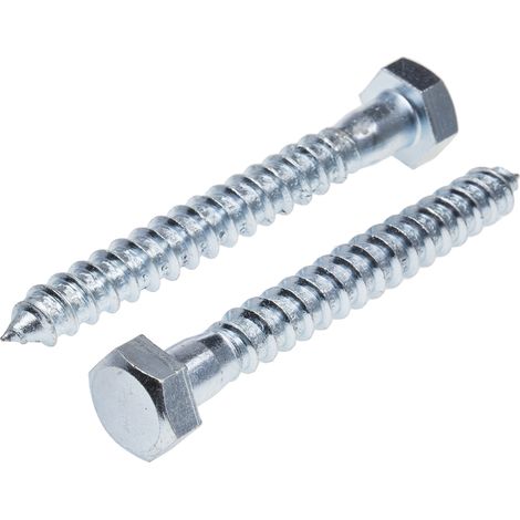 Vis tire-fond, 12mm x 100mm, en Acier, en Acier trempé ( Prix pour Sachet de 10 )