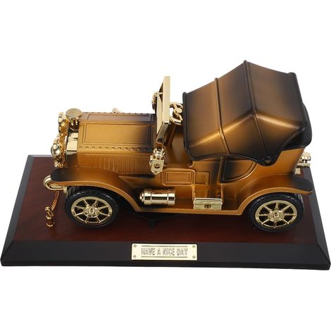 Boîte à Musique Vintage Forme de Voiture Modèle Réduit de Voiture Ancienne Boîte à Musique Décorative pour Bureau (1/5)