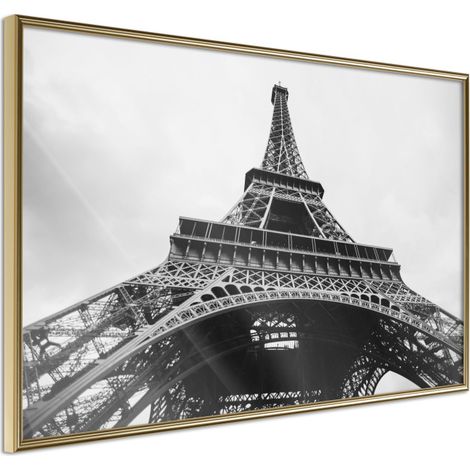 Affiche Murale Encadrée "Symbol of Paris" 30 x 20 cm Or