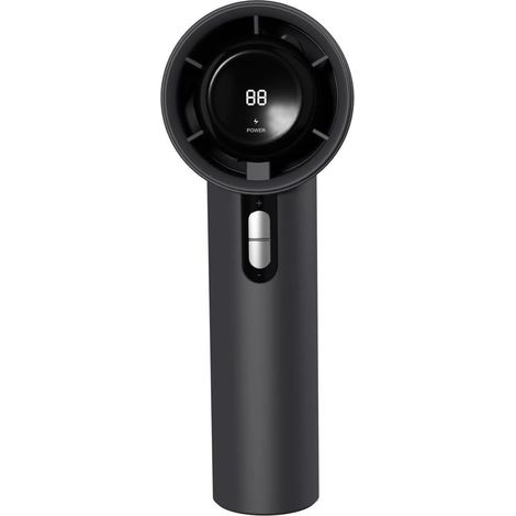 Ventilatore portatile - Mini ventilatore - Ventilatore portatile ricaricabile - Ventilatore potente - Con display digitale - Con 100 velocità regolabili per uso esterno - Nero (1/5)
