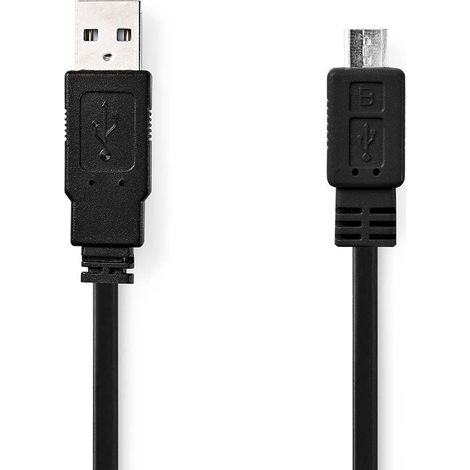 Cable usb usb 20 usb a macho usb micro b macho 480mbps niquelado 100m piso pvc negro sobre (1/3)