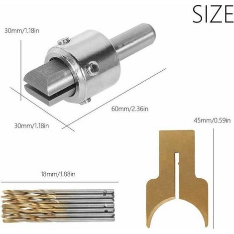 Forets à bille en métal pour bois, lot de 16, outils menuiserie pour trous sphériques, ensemble précision travail bois (1/5)