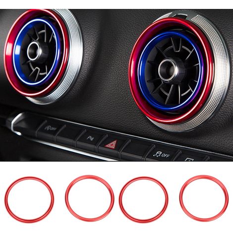4 dekorative Aluminiumringe für Audi A1 Lüftungsdüsen, Innenraumlüftungsblenden, Autotuning-Zubehör, 4-teiliges Set (1/5)