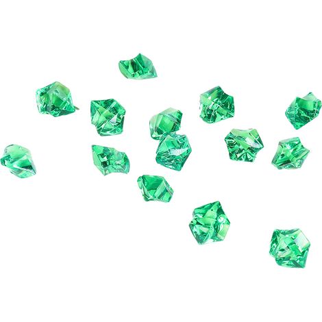 100 Pièces Pierre acrylique, Décoration aquarium, Faux glaçons verts, Accessoire photo, Décor table mariage (1/5)