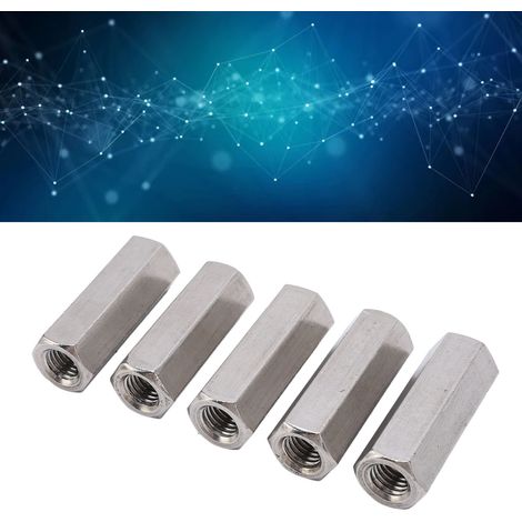 Écrou de raccordement hexagonal M121,75-19-L55mm en acier inoxydable 304 (1/5)