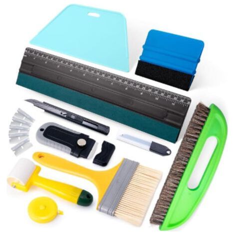 24-teiliges Set Tapetenwerkzeuge, Tapetenfolienwerkzeuge, Tapetenset mit Kleisterpinsel und Tapetenwerkzeuge, Rollen, Bürsten, Klingen, Papiermesser (1/5)