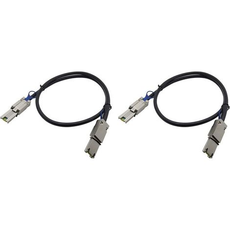2x Hochgeschwindigkeits-Übertragungskabel für SAS-Festplattenserver, 26-polig, SFF-8088 auf SFF-8088, 3,33 TF/1 m