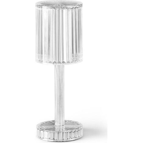 Lampe De Table En Cristal - Lumière Tactile Dimmable - Rechargeable USB - Pour Chambre Et Salon - 1 Pièce (1/5)