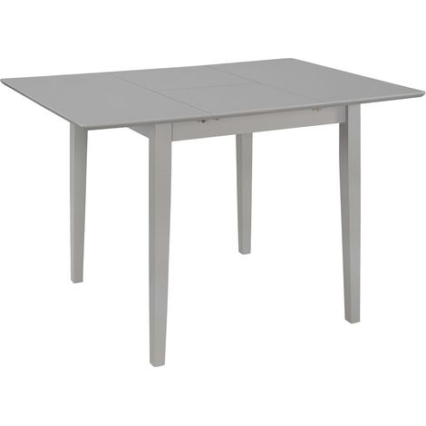 Table de salle à manger extensible, Table à dîner, Table de Cuisine Gris (80-120) x 80 x 74 cm MDF GHY8235 (1/5)