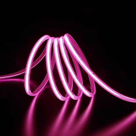 Ruban LED COB 50M AC 296 LED/m 220V 10W/m IP65 - Rose - Rose - SILAMP (1/2)