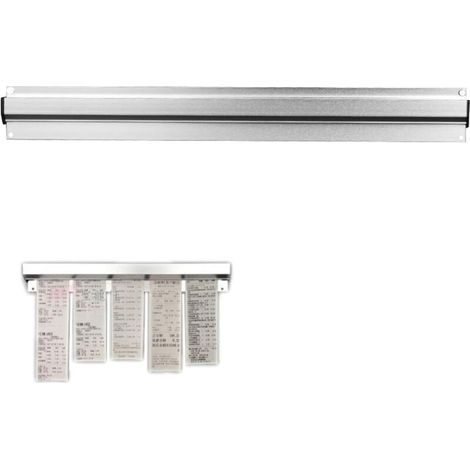 VURAHOME - 35 cm Porte bon de commande, porte bon de commande boule, Rail de fixation pour notes ou recettes, porte commande mural aluminium, porte ticket restaurant, rail ticket (1/5)