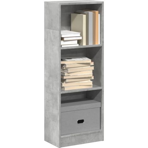 Bookcase Concrete Grey 40x24x109 cm Engineered Wood vidaXL