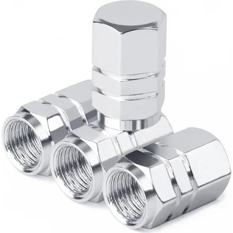 Tapones de rueda antirrobo de aleación de aluminio de 1/4 de pieza para ruedas, neumáticos, vástagos de válvula y tapones de válvula de automóviles, que proporcionan sellado y protección para las piez