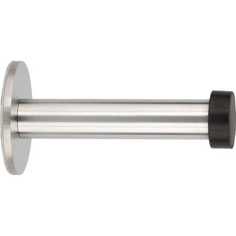 Türstopper aus Edelstahl, kein Bohren erforderlich, 95 mm lang, mit weicher Silikonspitze zur Stoßdämpfung.