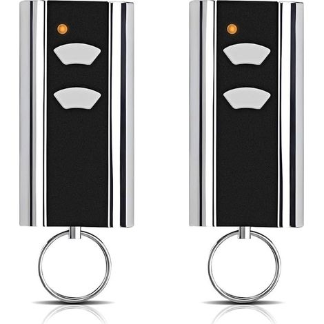 Lot de 2 pièces de rechange pour émetteur manuel Normstahl - Ouverture de porte de garage - 433,92 MHz - 2 canaux - Compatible avec Normstahl Entrematic RCU 433-2, RCU 433-4, EA433 2KM, EA433 2KS (1/5)