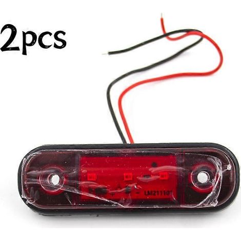 Feux de position latéraux à LED, feux de position latéraux avant, 2 feux arrière avant à LED étanches 12 V 24 V positif (1/5)