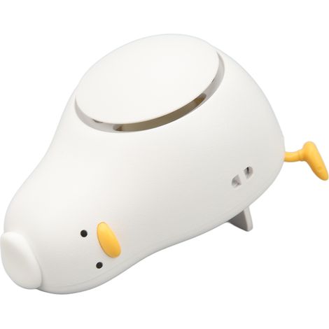 Ventilateur de cou en forme de canard, petit ventilateur rechargeable par USB avec cordon et batterie intégrée. (1/5)