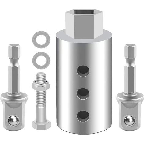 Adaptateur de cric pour remorque – Adaptateur de prise en acier inoxydable pour perceuse électrique de cric de remorque, pour niveler, stabiliser, crocheter, stationner dans les caravanes (1/5)