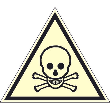 Panneau photoluminescent Danger de mort - Rigide Triangle 100mm - 4189031