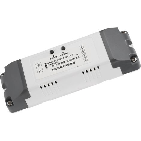 Module relais WiFi 2 canaux avec commande vocale intelligente à distance, alimentation 5 V CC / 7-80 V CC, 10 A (1/5)