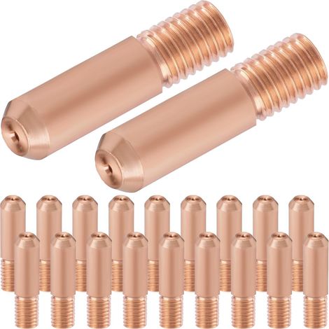 MIG MAG 0.6/0.8 mmMini Tube Contact pour Binzel Torche de soudage M5 Filetage MB10 SB10 HP10 DL Pistolet de soudage Buse Conductrice Pièces de Rechange Kit d'accessoires (20 pièces) (1/5)