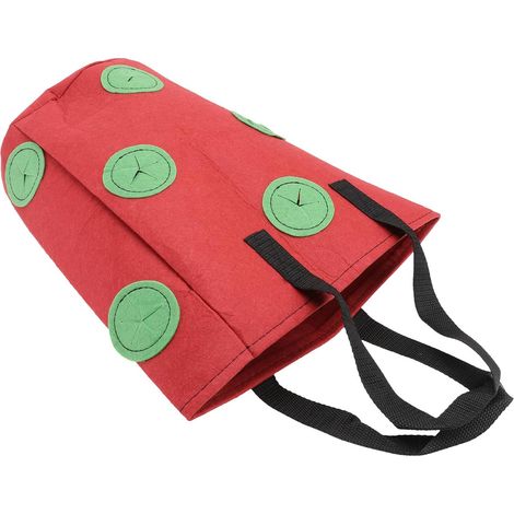 Sac de culture suspendu pour fraisiers, 13 trous, 3 gallons, rouge (1/5)