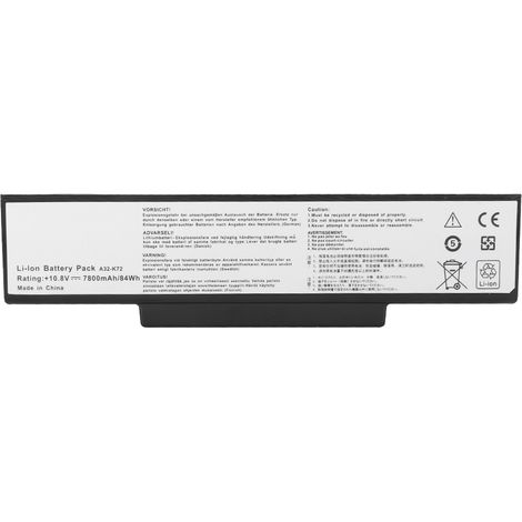 Batterie ASUS K72D K72J 10.8V 7800mAh Haute Capacité - Batterie Portable 9-Cellules Longue Autonomie (1/5)