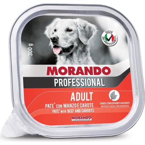 CIBO CANE MORANDO VSC 300 G PATE MANZO CAROTE Q.TA 18