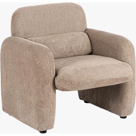 TOGO Fauteuil en tissu beige foncé (1/5)