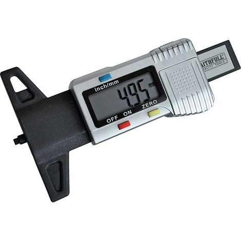 Faithfull Digital Tyre Depth Gauge 0-25.4mm (0-1in) with LCD (1/4)