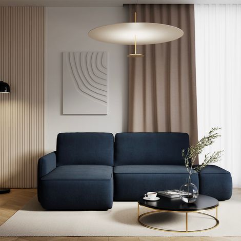 Ecksofa, wendbar und umwandelbar, 3-Sitzer, mit Truhe Alessio Dunkelblau (1/5)