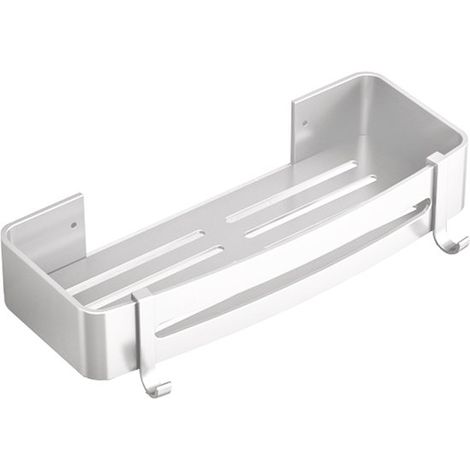 Mensola da bagno a parete, impermeabile, 1 pezzo per bagno e cucina, colore argento (1/5)