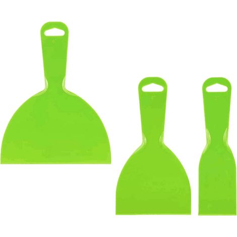 Racleur Plastique - Lot De 3 Racleurs De Tailles Différentes - Pour Peinture, Réparation Maison, Nettoyage Surface - 3 Pièces (1/5)