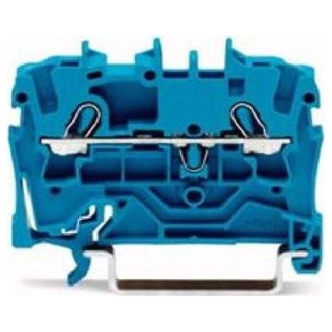 Wago 2002-1204 Borne de passage 5.20 mm ressort de traction - Affectation des prises: N bleu