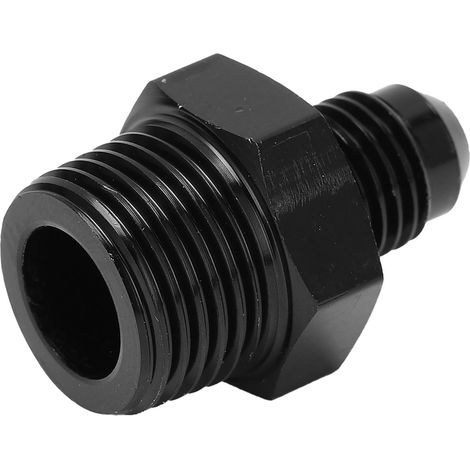 Raccord droit ligne carburant 4 AN vers 3/8 NPT pour flexible, aluminium 6061‑T6 anodisé noir (1/5)
