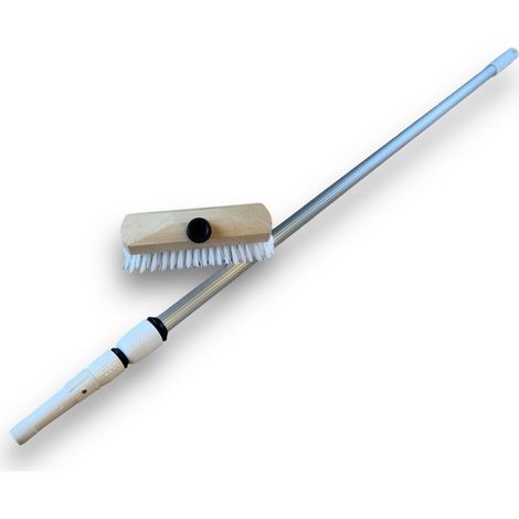 Balai Lave-Pont 22 cm PPL Blanc Manche télescopique 3,80 m - Quantité x 1 - Lave-pont PPN blanc télescopique (1/3)