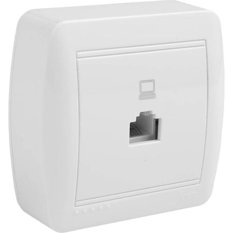 Toma de datos RJ45 Cat.5e serie MURAL color blanco (1/2)