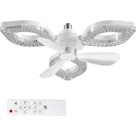 Ventilateurs de plafond avec lumières 3 Vitesses, 3000K-6500K Dimmable, Ventilateur Avec Lumière Et Télécommande pour Maison, Appartement, Chambre, Cuisine, Salle de Jeux, Bureau d'Étu (1/5)