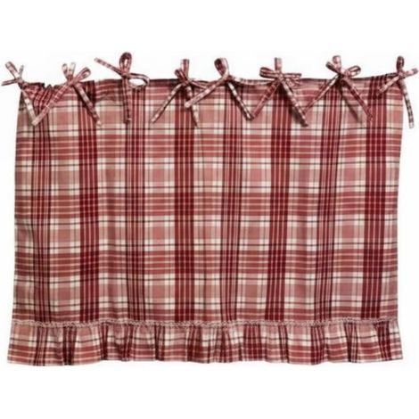 Cortina para horno estilo granja, faldón para cortina, decoración de electrodomésticos para casa de campo, tela para cocina moderna, baño, lavandería, almacenamiento, cerezo (1/4)