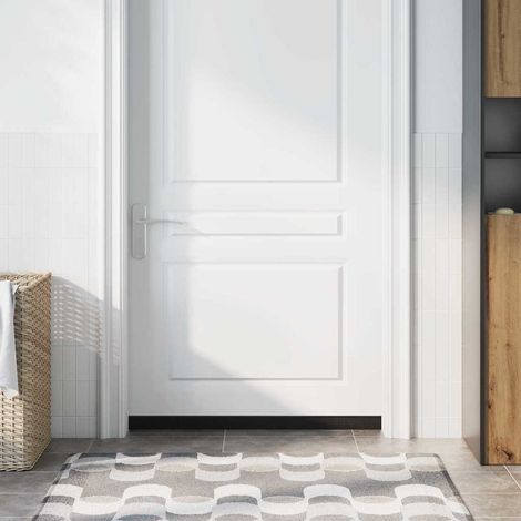 Selbstklebende Türbürstendichtungen 2 pcs Schwarz 100 cm