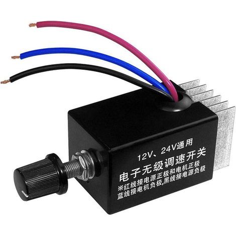 1Pc Motor Speed Regulator 12V/24V 10 a Controller Switch (1/4)