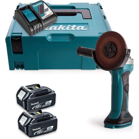 Winkelschleifer 18V LXT Ø115 mm (2x3,0 Ah) in MAKPAC - MAKITA DGA452RFJ
