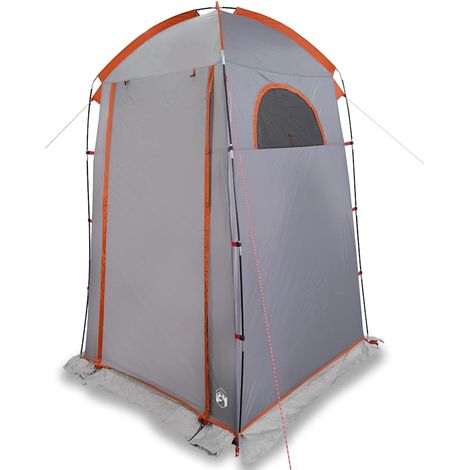 Tente de Douche Camping Vestiaire Déperlante en Polyester Gris et Orange 150 x 150 x 230 cm (1/5)